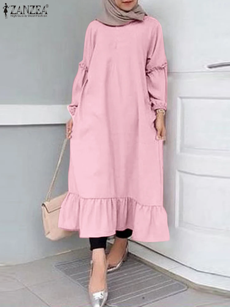 Bohemian Maxi Sundress ZANZEA Muslim Fashion Long Sleeve Dress Ruffles Hem Midi Dresses Oversize Robe Turkey Abaya Hijab Vestido
Bohemian Maxi Sundress ZANZEA Muslim Fashion Long Sleeve Dress Ruffles Hem Midi Dresses Oversize Robe Turkey Abaya Hijab Vestido