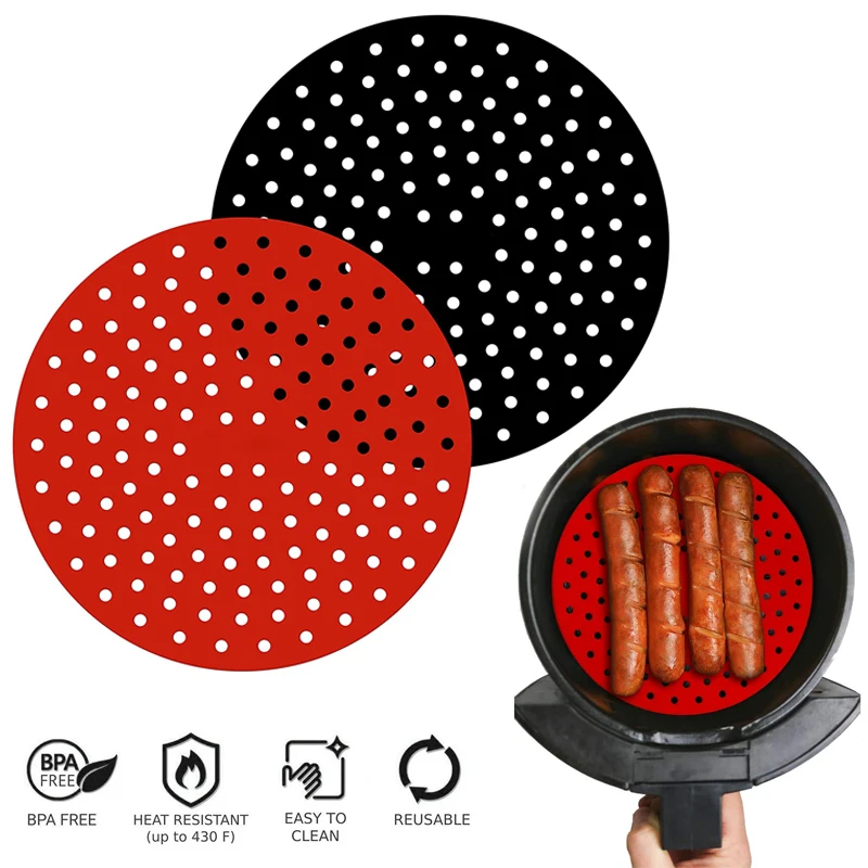2pcs Silicone Air Fryer Liner Non-Stick Steamer Pad Baking Inner Liner Cooking Mat Kitchen Accessories Eco-friendly Cookware
2pcs Silicone Air Fryer Liner Non-Stick Steamer Pad Baking Inner Liner Cooking Mat Kitchen Accessories Eco-friendly Cookware