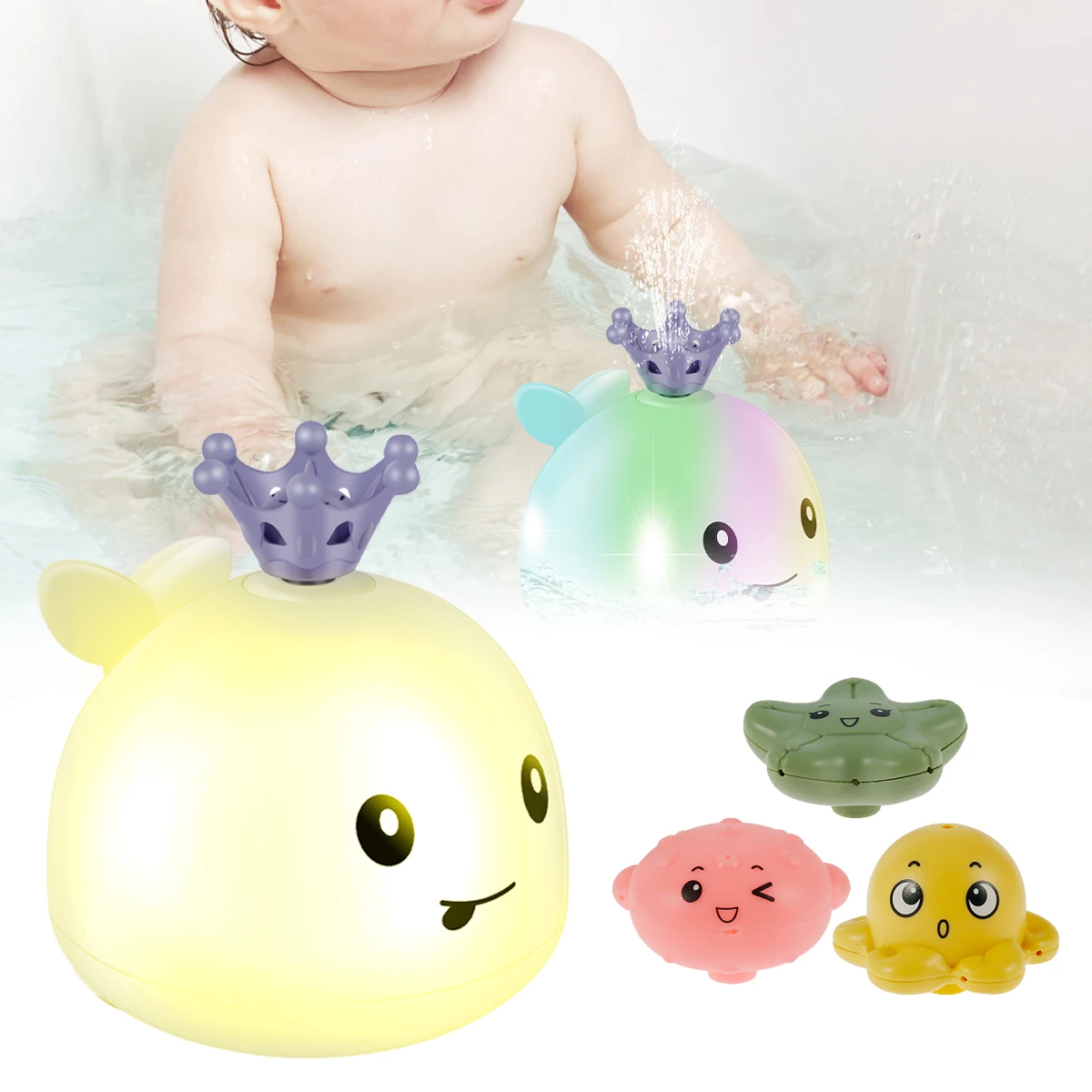 Baby Bath Water Sprinkler Toys Kids Electric Bathing Spray Light Infant Cartoon Whale Automatic Squirting Pool Bathtub Luminous
Baby Bath Water Sprinkler Toys Kids Electric Bathing Spray Light Infant Cartoon Whale Automatic Squirting Pool Bathtub Luminous
