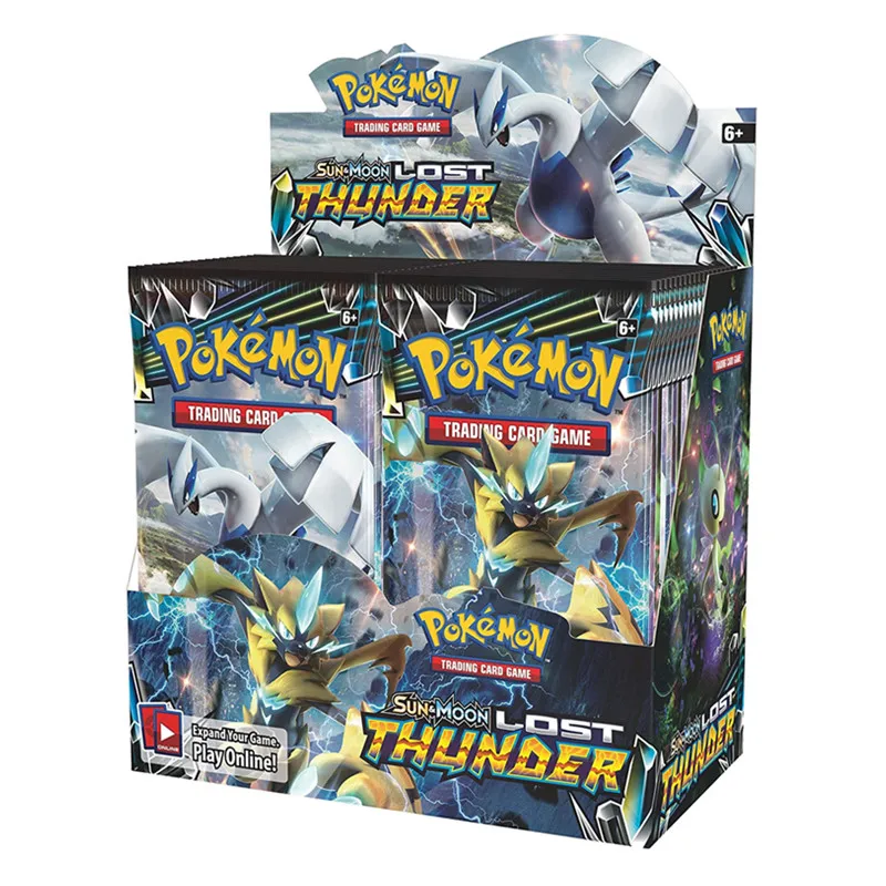 324 шт. английские карточки Pokemon TCG: Sun & Moon Lost Thunder Booster Box, торговая карточка, игра, игрушка 
324 шт. английские карточки Pokemon TCG: Sun & Moon Lost Thunder Booster Box, торговая карточка, игра, игрушка