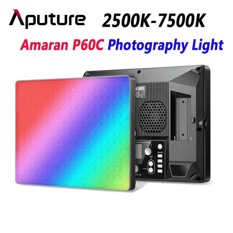 Aputure Amaran P60C Photography Light RGB Full-Color 2500K-7500K Professional Tiktok Video Outside Shooting Panel Lamp
Aputure Amaran P60C Photography Light RGB Full-Color 2500K-7500K Professional Tiktok Video Outside Shooting Panel Lamp