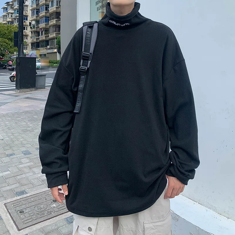 2022 Autumn Men's Turtleneck T-shirts Long Sleeve Letter Embroidery Male Casual black white Tops men Clothing Fashion Tee Shirt
2022 Autumn Men's Turtleneck T-shirts Long Sleeve Letter Embroidery Male Casual black white Tops men Clothing Fashion Tee Shirt