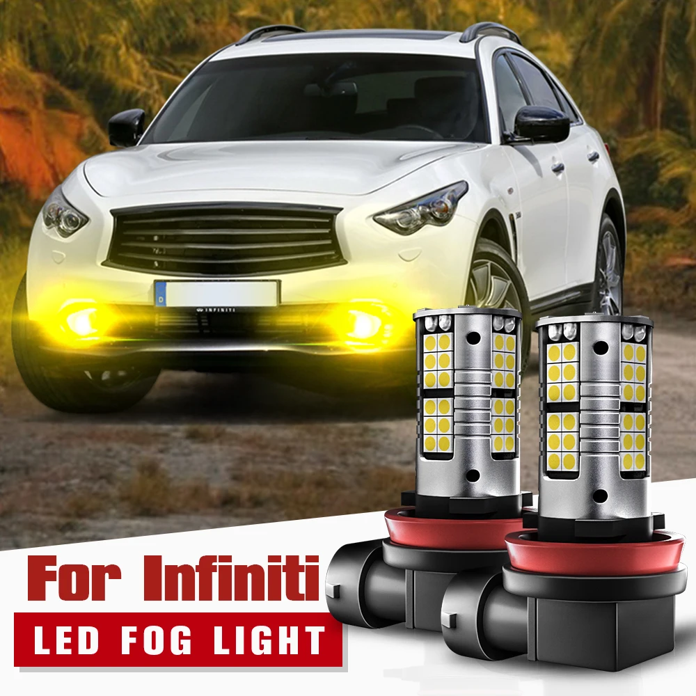 

2pcs LED Fog Light Lamp Blub H8 H11 Canbus Error Free For Infiniti G37 G25 Q45 QX56 Q60 Q70 QX50 QX60 QX70 QX80 Q40