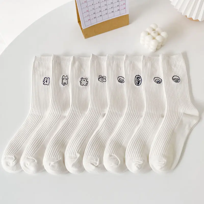 White Cartoon Socks Female Japan Fashion Summer Thin Embroidery Long Socks JK Korean Style Cute Women Pop Socket Funny Socks
White Cartoon Socks Female Japan Fashion Summer Thin Embroidery Long Socks JK Korean Style Cute Women Pop Socket Funny Socks