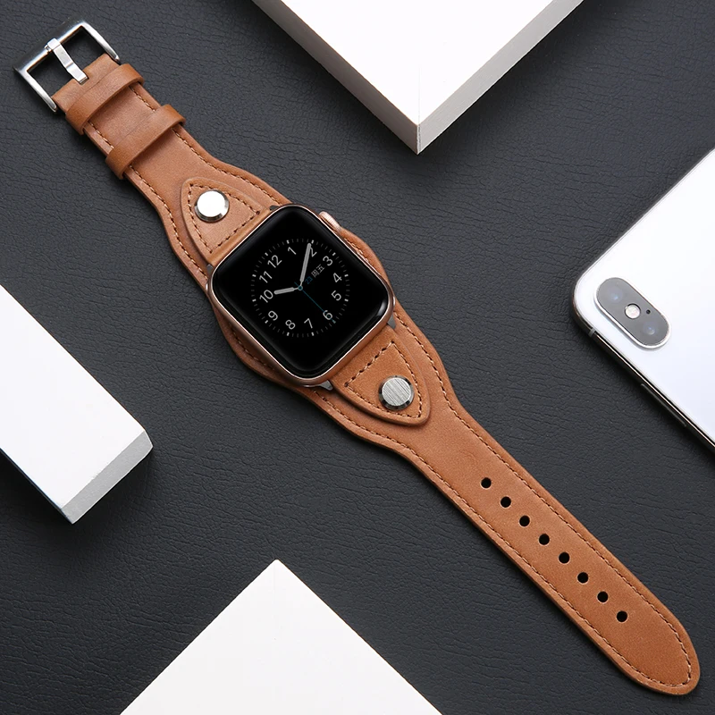 Cuff Bracelet For Apple watch band 44mm 40mm 42mm 38mm Ultra 49mm correa Leather strap iWatch series 6 SE5 4 3 7 8 45mm 41mm
Cuff Bracelet For Apple watch band 44mm 40mm 42mm 38mm Ultra 49mm correa Leather strap iWatch series 6 SE5 4 3 7 8 45mm 41mm