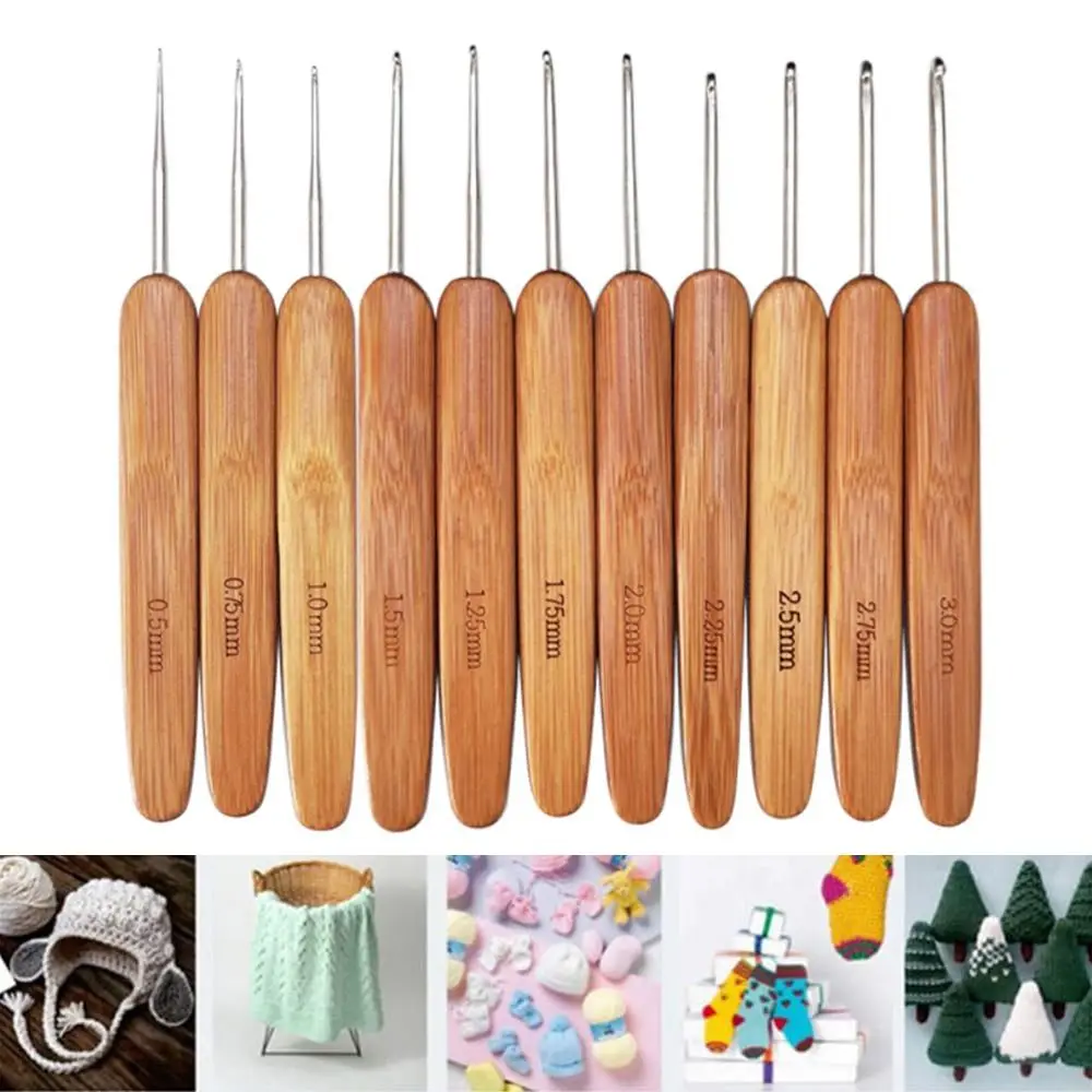 

Ergonomic Handle Crochet Hooks Knitting Crocheting Needles Blanket Shawl Yarn Hand Weave Tool Sewing Accessories for Fine Work