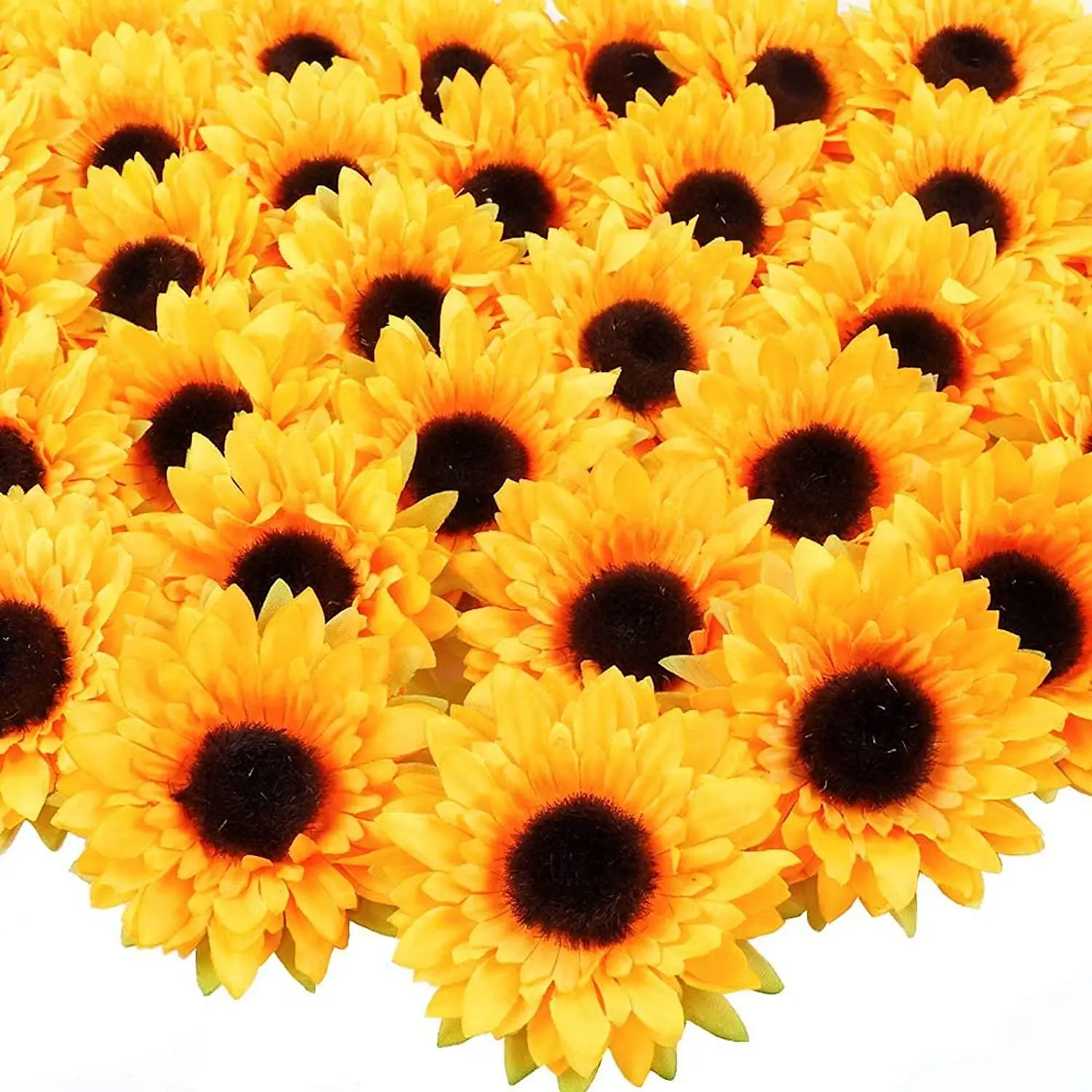 

30pcs 9CM Fake Sunflowers Artificial Sunflower Heads Faux Silk Sunflower Decoration for Christmas Tree Home Party Wedding Decor