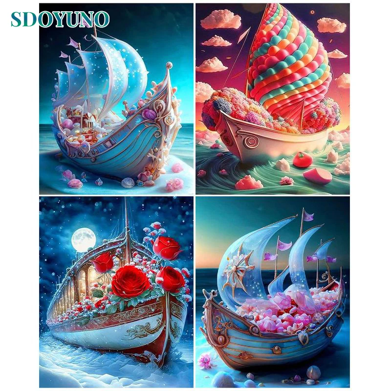 SDOYUNO 40x50cm Frame Paint By Numbers For Adults Ship Seaside Landscape Oil Painting HandPainted Diy On Canvas Home Wall Art
SDOYUNO 40x50cm Frame Paint By Numbers For Adults Ship Seaside Landscape Oil Painting HandPainted Diy On Canvas Home Wall Art
