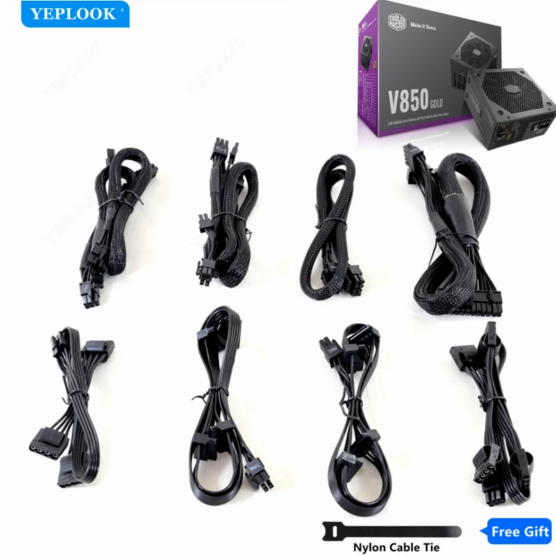 Modular Power Cable for Cooler Master V550 V650 V750 V850 Gold Fully GPU PCIe 8Pin 6+2Pin CPU 4+4Pin SATA Molex 4Pin Main 24Pin
Modular Power Cable for Cooler Master V550 V650 V750 V850 Gold Fully GPU PCIe 8Pin 6+2Pin CPU 4+4Pin SATA Molex 4Pin Main 24Pin
