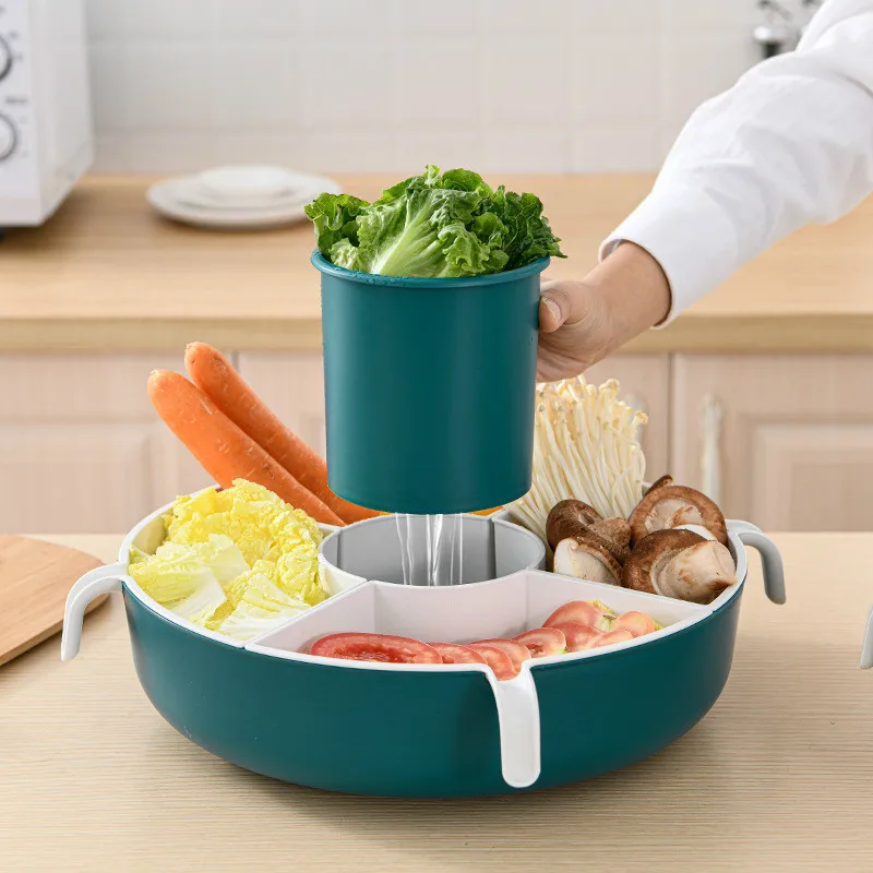 Double-layer rotating drain washing vegetable basket kitchen hot pot basket divider basket rotating multi-functional household l
Double-layer rotating drain washing vegetable basket kitchen hot pot basket divider basket rotating multi-functional household l