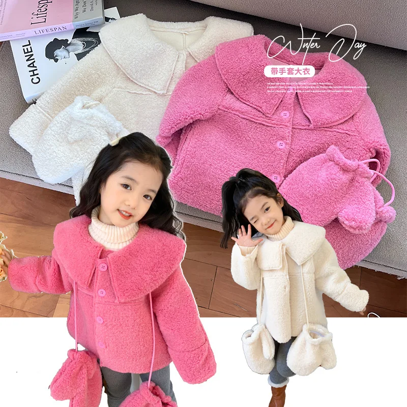 MILA CHOU 2022 Winter Girls Fashion Fluffy Coat (Pair With Gloves) Children Thick Lapel LambWool Jacket Top Kids Clothes 2-8Y
MILA CHOU 2022 Winter Girls Fashion Fluffy Coat (Pair With Gloves) Children Thick Lapel LambWool Jacket Top Kids Clothes 2-8Y