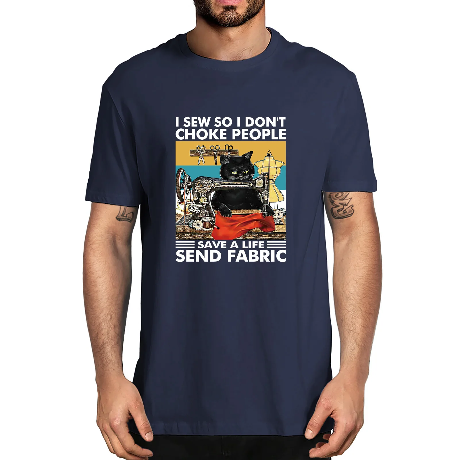 Unisex Vintage I Sew So I Don't Choke People Save Life Send Fabric Summer Men's 100% Cotton T-Shirt Funny Women Soft Top Tee
Unisex Vintage I Sew So I Don't Choke People Save Life Send Fabric Summer Men's 100% Cotton T-Shirt Funny Women Soft Top Tee