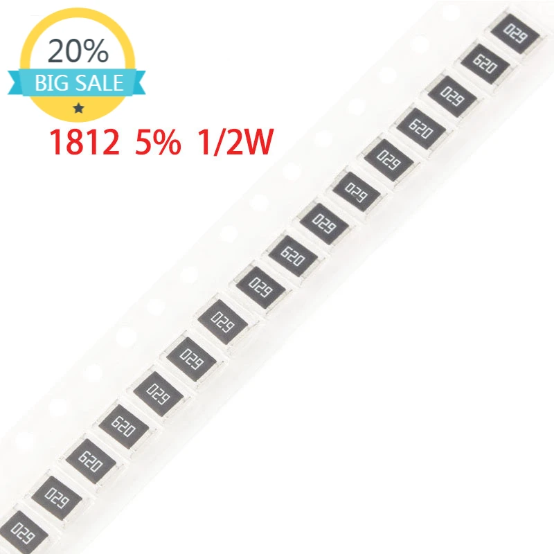 50pcs 1812 SMD Resistor 5% 0~1M 0 1 2 3.3 3.9 5.6 6.8 9.1 10 20 68 91 200 560 680 820 1K 10K 30K 68K 100K 200K 300K 680K 1M ohm
50pcs 1812 SMD Resistor 5% 0~1M 0 1 2 3.3 3.9 5.6 6.8 9.1 10 20 68 91 200 560 680 820 1K 10K 30K 68K 100K 200K 300K 680K 1M ohm