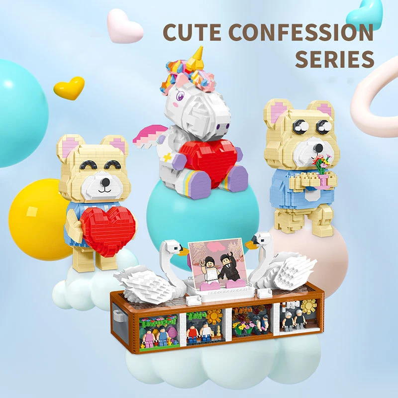 Idea Cartoon Love Heart Bear Unicorn Micro Diamond Block Wedding Swan Nanobrick Figures Building Brick Toy For Adult Gifts
Idea Cartoon Love Heart Bear Unicorn Micro Diamond Block Wedding Swan Nanobrick Figures Building Brick Toy For Adult Gifts