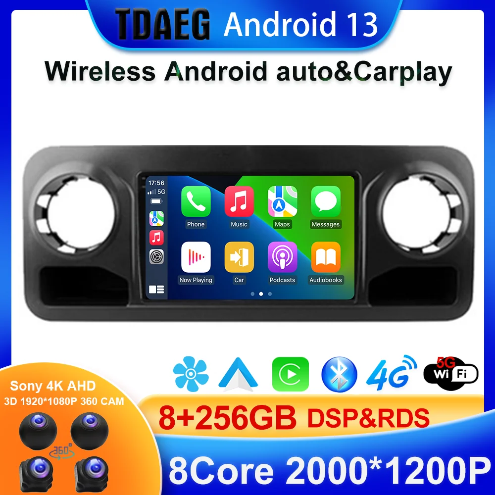 DSP 256G Android 13 For Mercedes-Benz Sprinter 2018 - 2022 Multimedia Video Player 4G WIFI Navigation GPS Wireless Carplay auto
DSP 256G Android 13 For Mercedes-Benz Sprinter 2018 - 2022 Multimedia Video Player 4G WIFI Navigation GPS Wireless Carplay auto