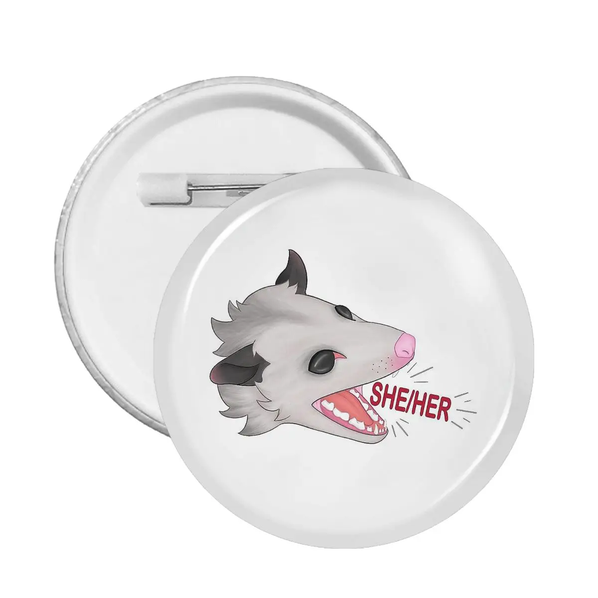 Pronoun She Her Opossum Didelphinae Mouse Animal Soft Button Pin Customizable Brooch Friends Decorative Brooch
Pronoun She Her Opossum Didelphinae Mouse Animal Soft Button Pin Customizable Brooch Friends Decorative Brooch