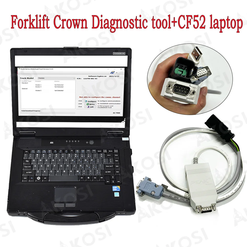 2023 full system Forklift crown diagnostic tool automotive scanner PEAK PCAN-USB CAN Interface For PEAK+CF52 laptop ready to use 
2023 full system Forklift crown diagnostic tool automotive scanner PEAK PCAN-USB CAN Interface For PEAK+CF52 laptop ready to use