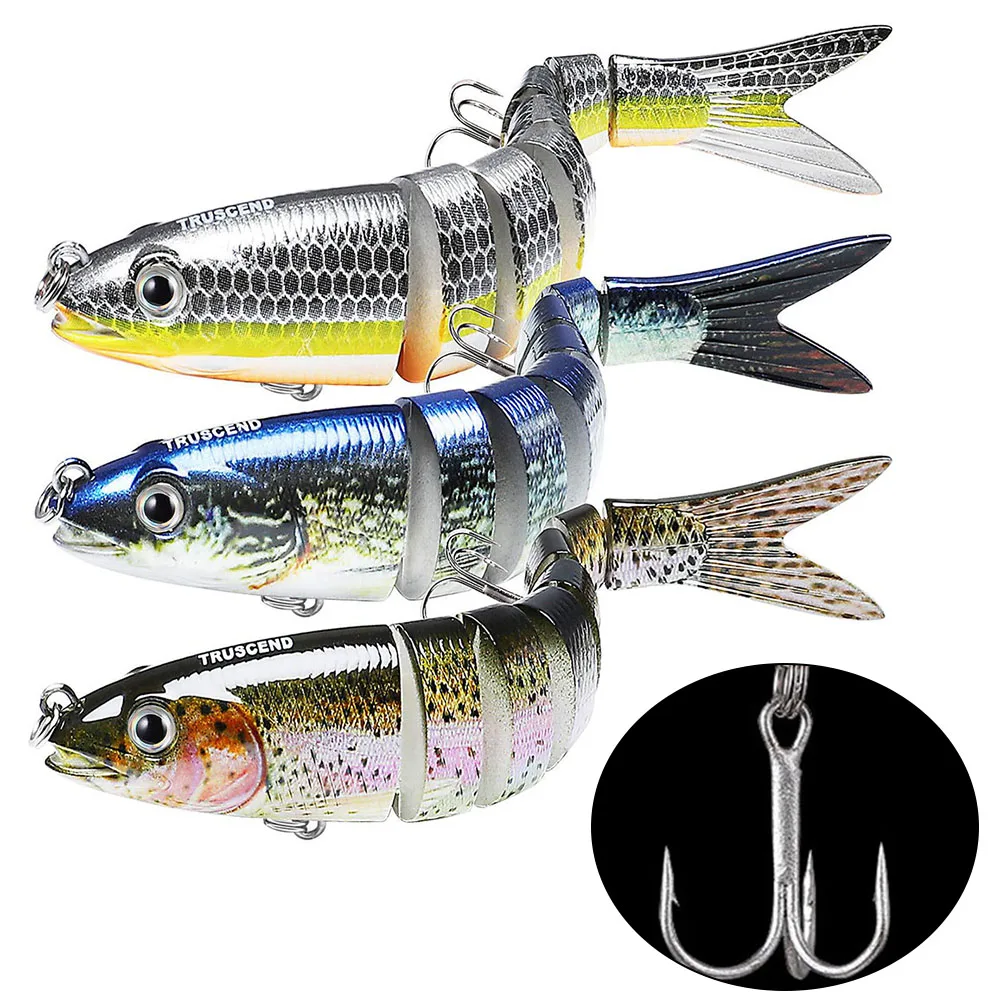 TRUSCEND Luya Bait Multisection Fish Fake Bait Realistic Design Pearl Powder Coating Suitable for Bass Trout Snooker and More
TRUSCEND Luya Bait Multisection Fish Fake Bait Realistic Design Pearl Powder Coating Suitable for Bass Trout Snooker and More