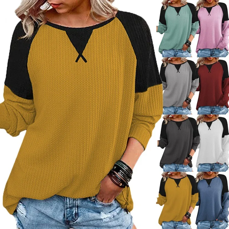 Loose Round Collar Woman T-shirt Long Sleeve Female Blouse tops women 2022 Fashion Casual Lady Clothes
Loose Round Collar Woman T-shirt Long Sleeve Female Blouse tops women 2022 Fashion Casual Lady Clothes