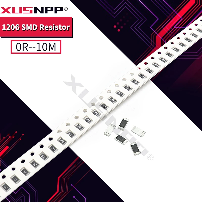 50Pcs 1206 SMD Resistor 0R ~ 10M 1/2W 0 1 10 100 150 220 330 ohm 1K 2.2K 10K 100K 0R 1R 10R 100R 150R 220R 330R
50Pcs 1206 SMD Resistor 0R ~ 10M 1/2W 0 1 10 100 150 220 330 ohm 1K 2.2K 10K 100K 0R 1R 10R 100R 150R 220R 330R