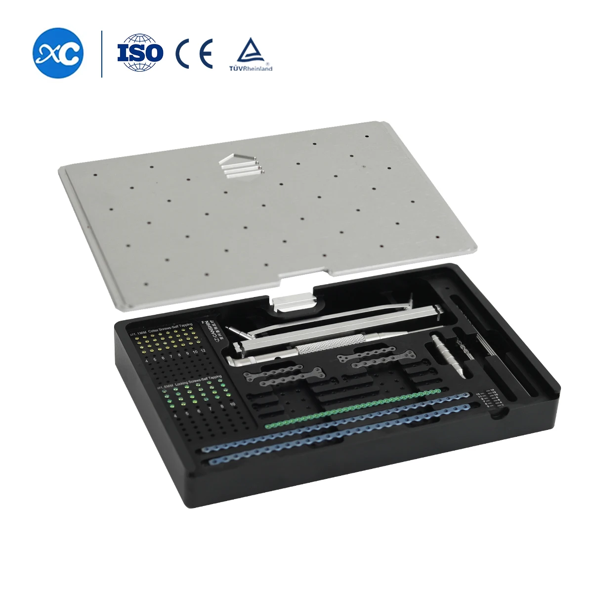 1.6mm ALPS Reconstruction Trauma Plate Instrument Set With Veterinary Locking Plate And Screws
1.6mm ALPS Reconstruction Trauma Plate Instrument Set With Veterinary Locking Plate And Screws
