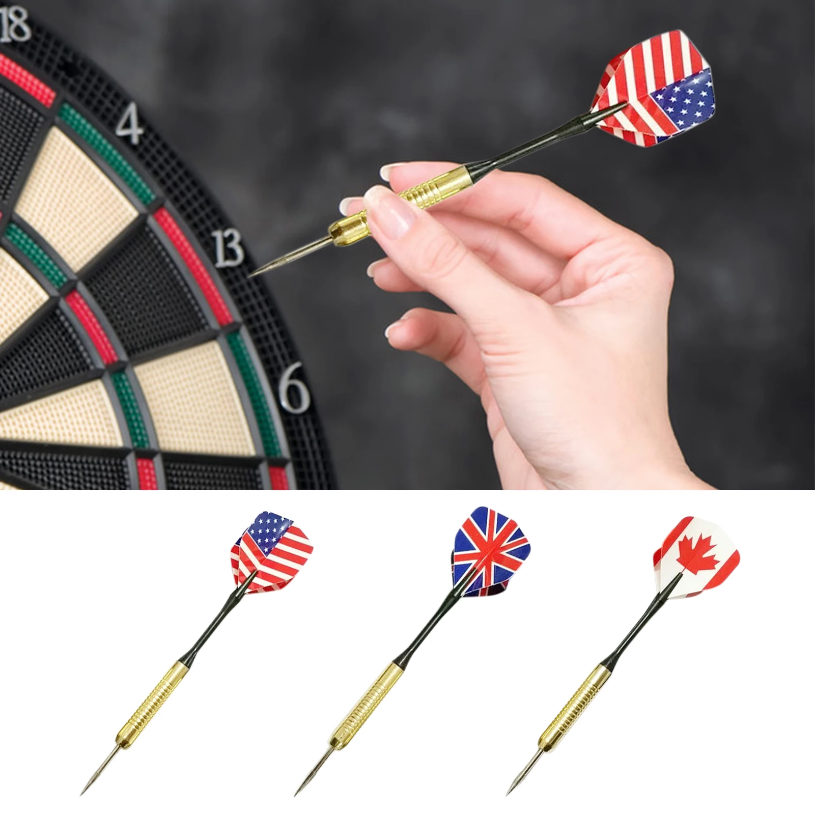 Steel Tip Dart Professional Dart Set Metal Darts With Aluminum Shafts Non-Slip Dart Set For Dart Boards Replacement For Beginner
Steel Tip Dart Professional Dart Set Metal Darts With Aluminum Shafts Non-Slip Dart Set For Dart Boards Replacement For Beginner