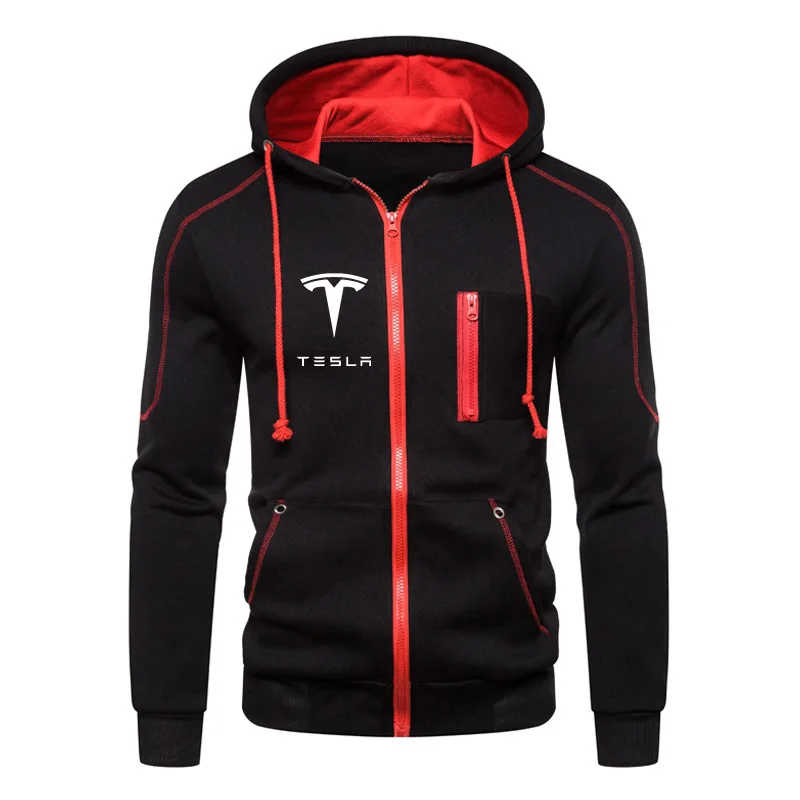 Fashion men's Tesla print Logo fall/winter sports coat multi-zipper hoodie outdoor casual long sleeve hoodie
Fashion men's Tesla print Logo fall/winter sports coat multi-zipper hoodie outdoor casual long sleeve hoodie