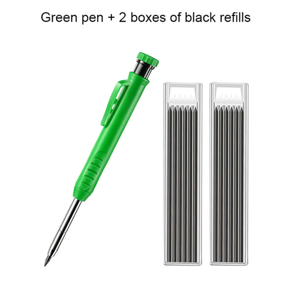 Solid Carpenter Pencil With Refill Leads And Built-In Sharpener For Deep Hole Mechanical Pencil Marker Marking Woodworking Tools
Solid Carpenter Pencil With Refill Leads And Built-In Sharpener For Deep Hole Mechanical Pencil Marker Marking Woodworking Tools