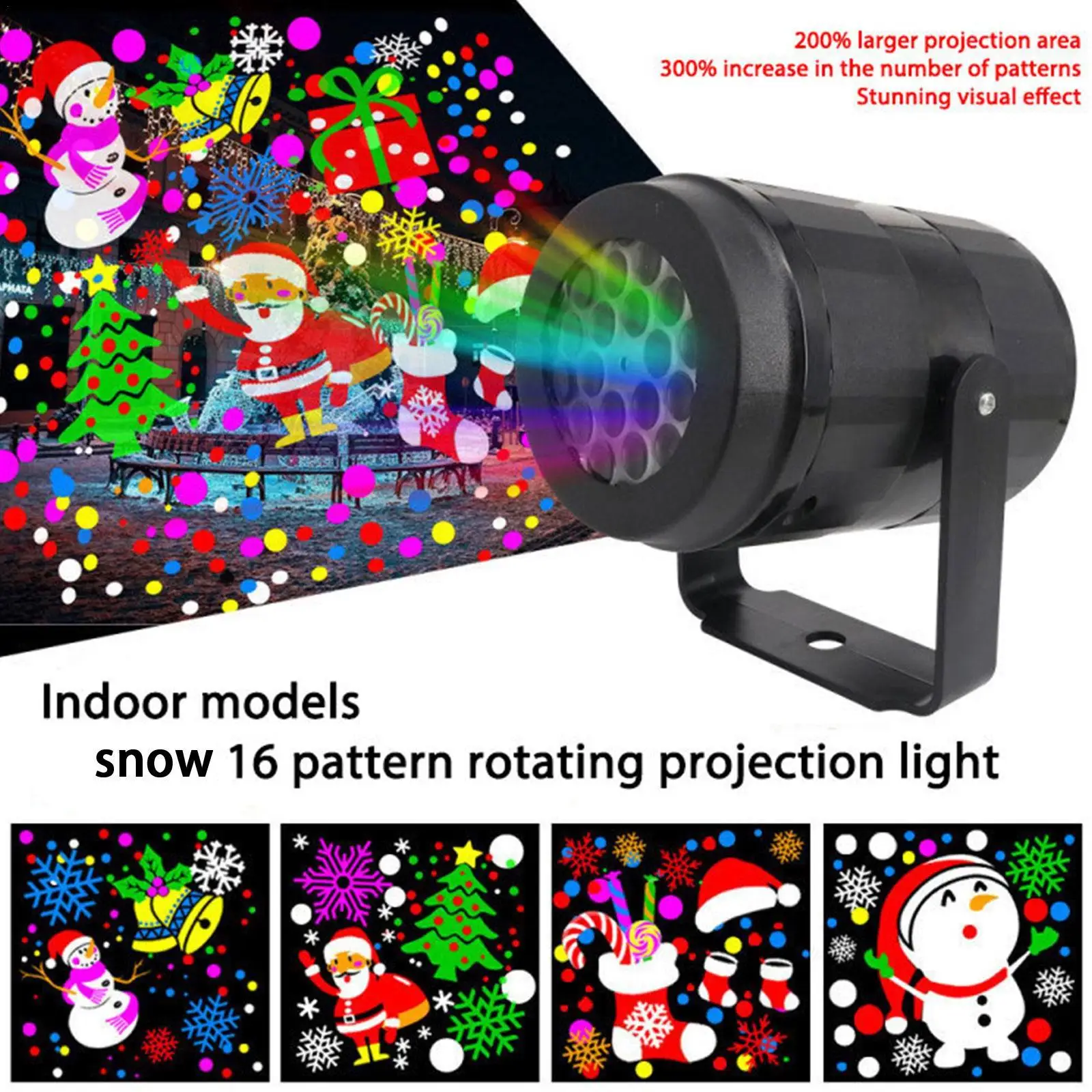 LED Stage Lights Christmas Laser Projector Lamp 16 Xmas Pattern Outdoor Holiday Lighting Garden Home Decoration EU/US/UK/AU Plug
LED Stage Lights Christmas Laser Projector Lamp 16 Xmas Pattern Outdoor Holiday Lighting Garden Home Decoration EU/US/UK/AU Plug