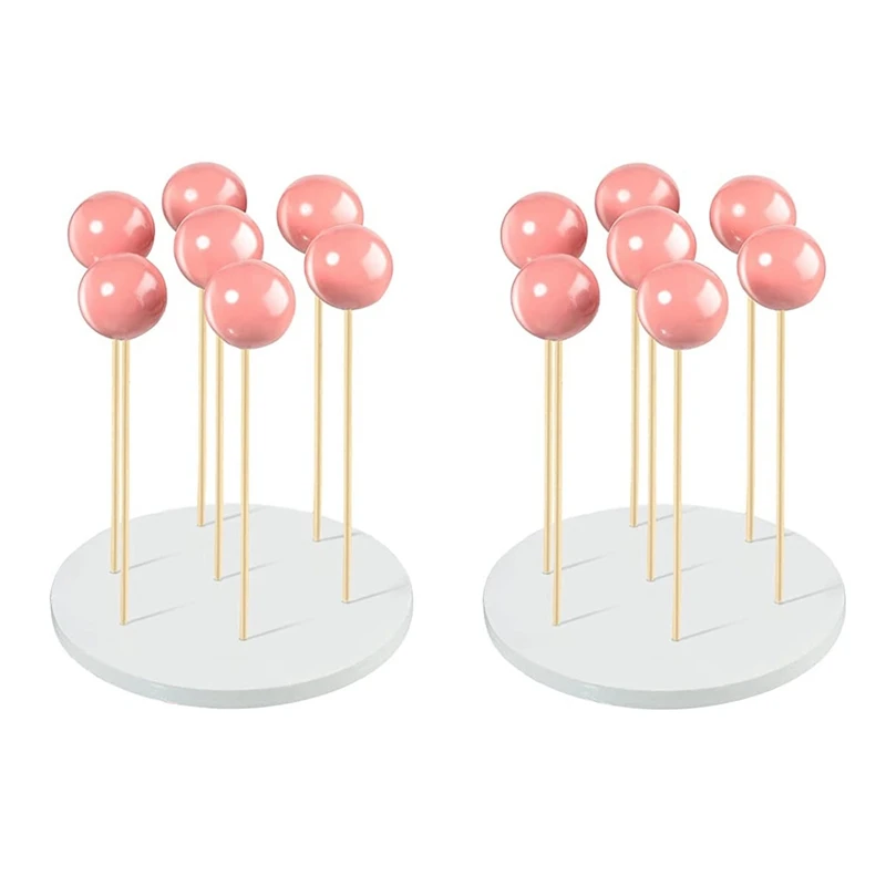 2 Pack Cake Stand - 7 Hole Lollipop Holder Display Round Candy Or Sucker Stand For Wedding, Birthday Party
2 Pack Cake Stand - 7 Hole Lollipop Holder Display Round Candy Or Sucker Stand For Wedding, Birthday Party