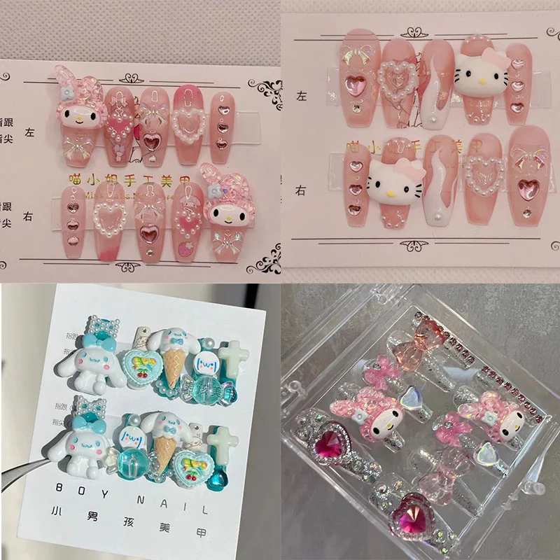 Sanrioed Kuromi kitty Nail Patch Cartoon Anime Nail Full Coverage Wearable Detachable Pure Handmade Phototherapy Nails Manicure
Sanrioed Kuromi kitty Nail Patch Cartoon Anime Nail Full Coverage Wearable Detachable Pure Handmade Phototherapy Nails Manicure