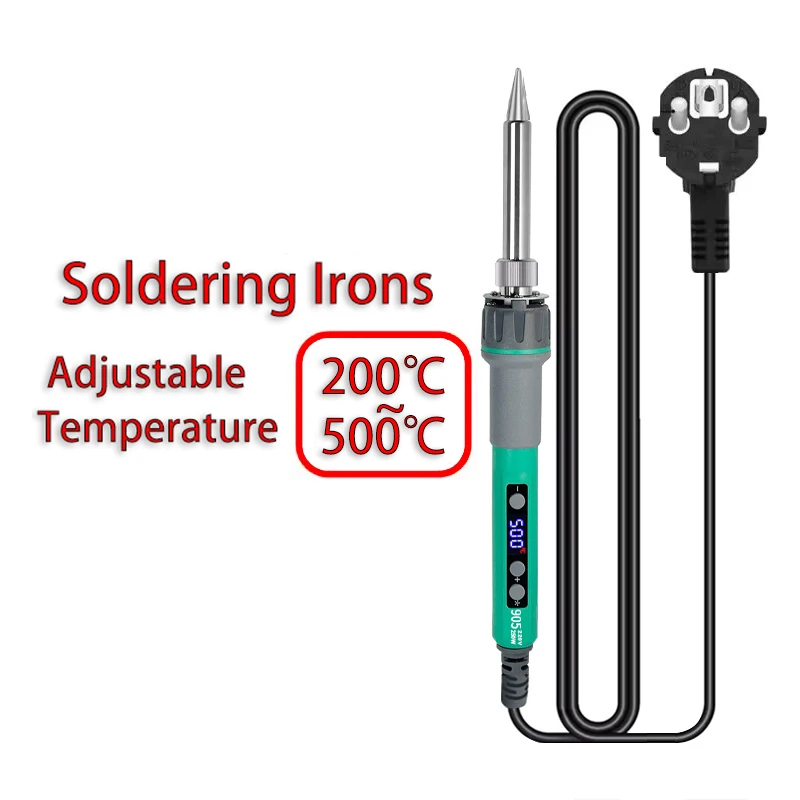 Электрический паяльник 250 Вт с цифровым терморегулятором 200-500℃
Электрический паяльник 250 Вт с цифровым терморегулятором 200-500℃