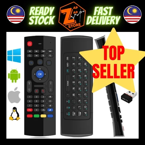 MX3 2.4G Wireless Air Mouse with Keyboard Smart Remote Control for Android TV Box PC Laptop PS3 Xbox Projector
MX3 2.4G Wireless Air Mouse with Keyboard Smart Remote Control for Android TV Box PC Laptop PS3 Xbox Projector