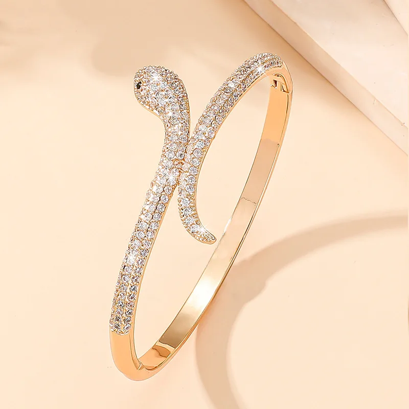 Snake Fashion Stainless Steel Zircon Charm Bracelet Bangle for Women Wrist Animal Cuff Bracelet Statement Luxury Jewelry Gifts
Snake Fashion Stainless Steel Zircon Charm Bracelet Bangle for Women Wrist Animal Cuff Bracelet Statement Luxury Jewelry Gifts
