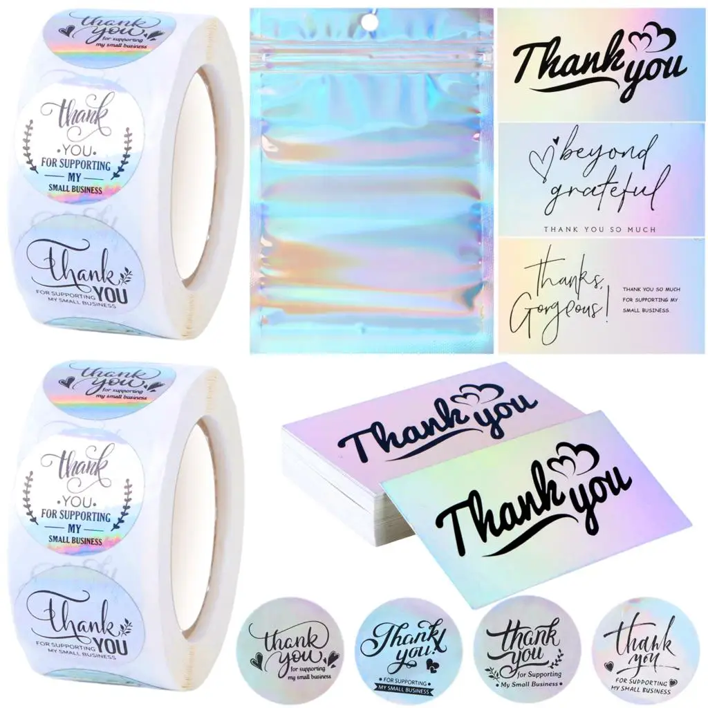 1250 Pieces Thank You Card Stickers Set Including Thank You Resealable Bag, Label Sticker for Business Baby Shower Wedding Party
1250 Pieces Thank You Card Stickers Set Including Thank You Resealable Bag, Label Sticker for Business Baby Shower Wedding Party