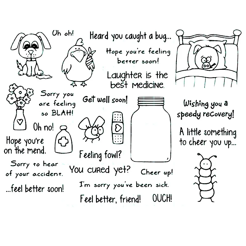 "Hope You Are Feeling Better"Stamps For Scrapbooking Craft Card Making Embossing Clear Stamps
"Hope You Are Feeling Better"Stamps For Scrapbooking Craft Card Making Embossing Clear Stamps