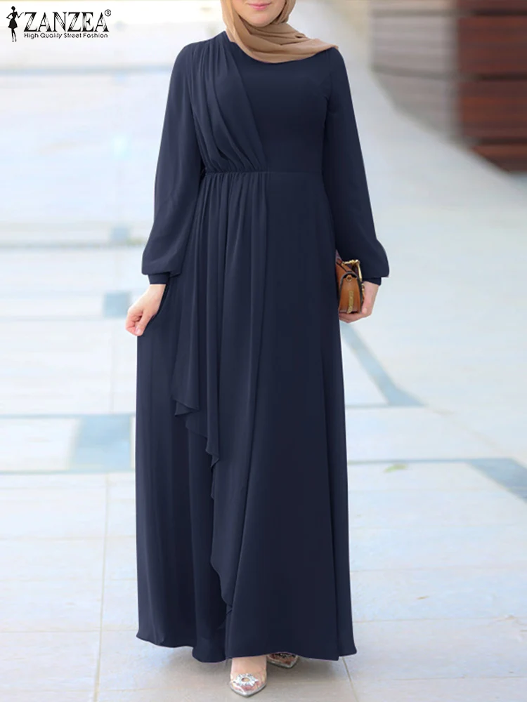 ZANZEA Spring Solid Kaftan Muslim Maxi Dress Long Sleeve O-Neck Islamic Button Robe Fashion Elegant Vintage Party Sundress 2022
ZANZEA Spring Solid Kaftan Muslim Maxi Dress Long Sleeve O-Neck Islamic Button Robe Fashion Elegant Vintage Party Sundress 2022