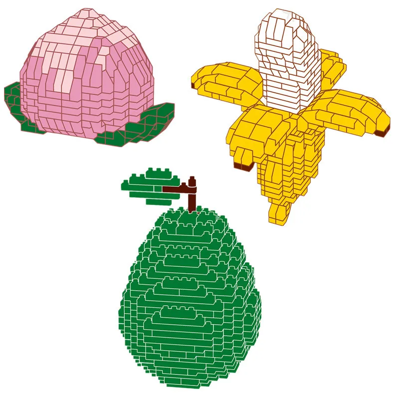 Creative Fruits Micro Building Blocks Avocado Honey Peach Banana DIY Assembly Model Mini Brick Figure Toys For Kids Gift 
Creative Fruits Micro Building Blocks Avocado Honey Peach Banana DIY Assembly Model Mini Brick Figure Toys For Kids Gift