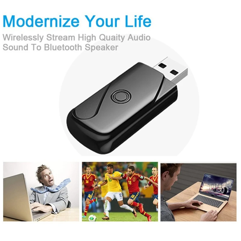 Беспроводной музыкальный модулятор с USB-разъемом Bluetooth4.2, для автомобиля, DVD, MP3, ТВ, ПК, телефонов, громкой связи, музыкальный плеер 
Беспроводной музыкальный модулятор с USB-разъемом Bluetooth4.2, для автомобиля, DVD, MP3, ТВ, ПК, телефонов, громкой связи, музыкальный плеер