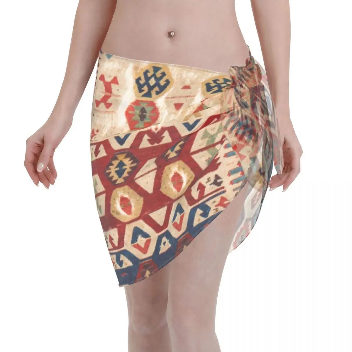 Aksaray Tribal Antique Turkish Kilim Swimwear Pareo Scarf Cover Ups Women Perspective Skirt Lace-up Beach Bikini Wrap
Aksaray Tribal Antique Turkish Kilim Swimwear Pareo Scarf Cover Ups Women Perspective Skirt Lace-up Beach Bikini Wrap