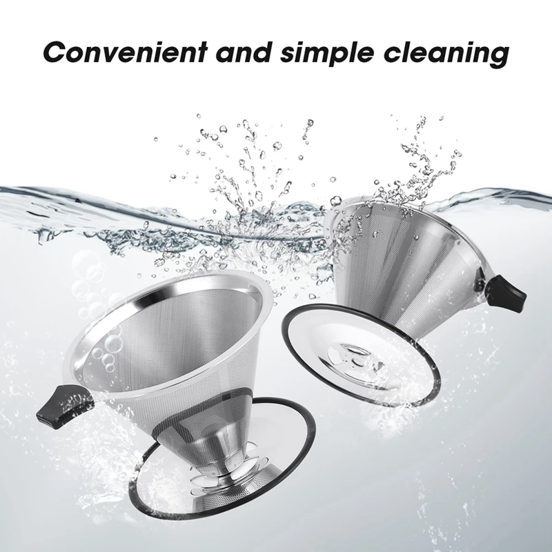 1 PCS Stainless Steel Cone Coffee Dripper Slow Drip Coffee Filter Ultra Fine Micromesh Filter
1 PCS Stainless Steel Cone Coffee Dripper Slow Drip Coffee Filter Ultra Fine Micromesh Filter