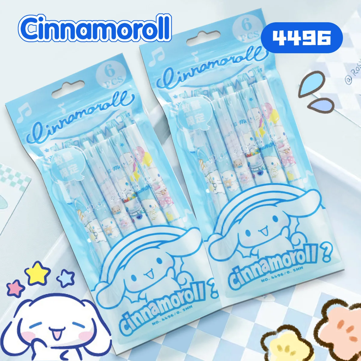 Оптовая продажа, 6 шт., новая коллекция Sanrio, гелевая ручка Hello Kitty Kuromi Cinnamoroll понравило, аниме серия, мультяшный набор черных ручек
Оптовая продажа, 6 шт., новая коллекция Sanrio, гелевая ручка Hello Kitty Kuromi Cinnamoroll понравило, аниме серия, мультяшный набор черных ручек