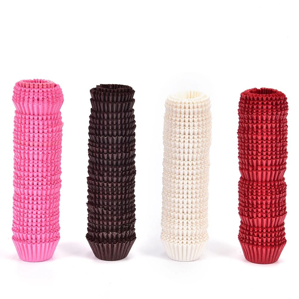 500pcs Mini Size Chocalate Paper Liners Baking Muffin Cake Paper Cups Cake Forms Cupcake Cases Solid Color Party Tray Cake Mold
500pcs Mini Size Chocalate Paper Liners Baking Muffin Cake Paper Cups Cake Forms Cupcake Cases Solid Color Party Tray Cake Mold