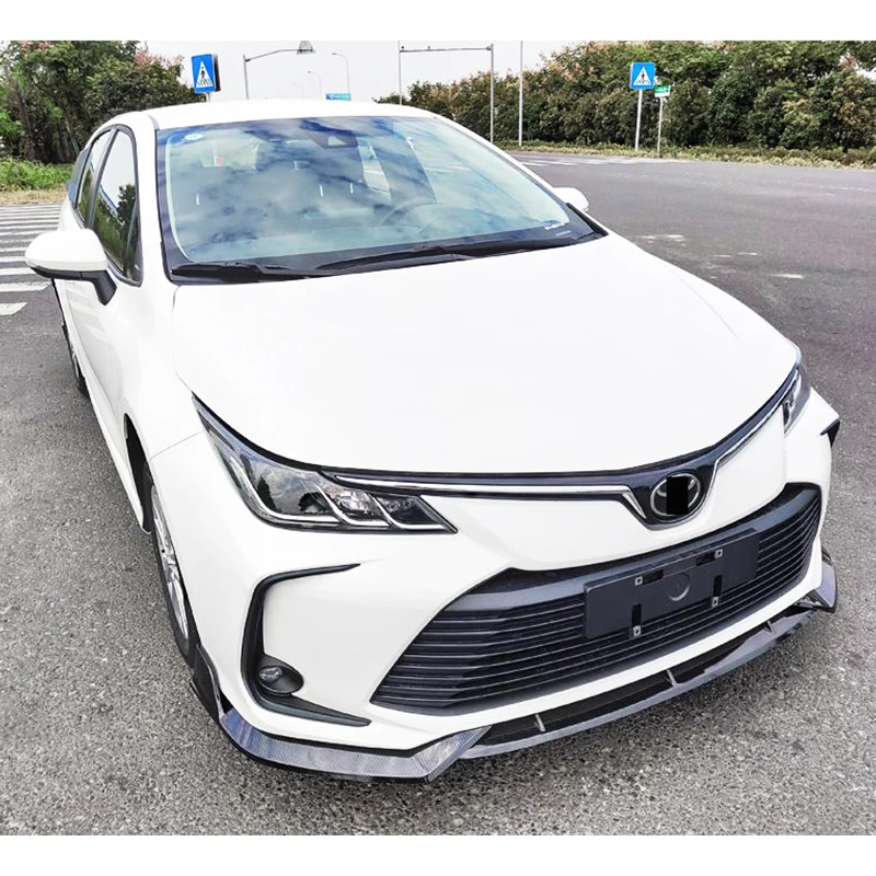 

Для Toyota Corolla спойлер, аксессуары 3 шт. автомобильный передний бампер Гоночный комплект раздельных губ модификация защита от столкновений 2019-2021