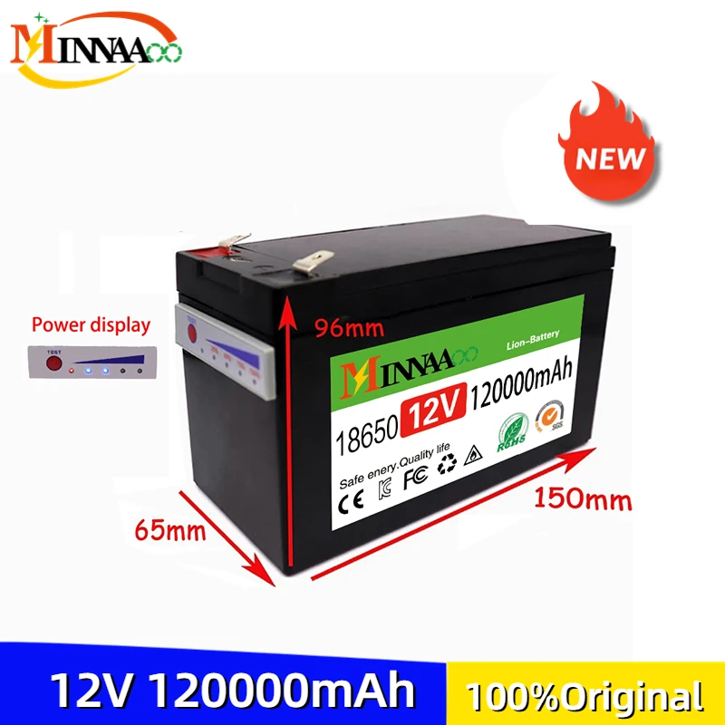 2023 Upgraded 12V 120Ah Built-In High Current 30A BMS 18650 Lithium Battery Pack For Solar Panels Batterie electric vehicle
2023 Upgraded 12V 120Ah Built-In High Current 30A BMS 18650 Lithium Battery Pack For Solar Panels Batterie electric vehicle