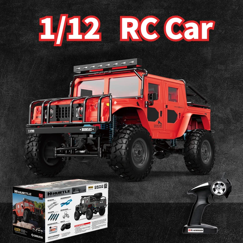 Full Scale RC Car 1/12 Simulation 2.4G Hummer Four-wheel Drive Climbing High-speed Off-road Vehicle Metal Model Toys Boy Gifts
Full Scale RC Car 1/12 Simulation 2.4G Hummer Four-wheel Drive Climbing High-speed Off-road Vehicle Metal Model Toys Boy Gifts