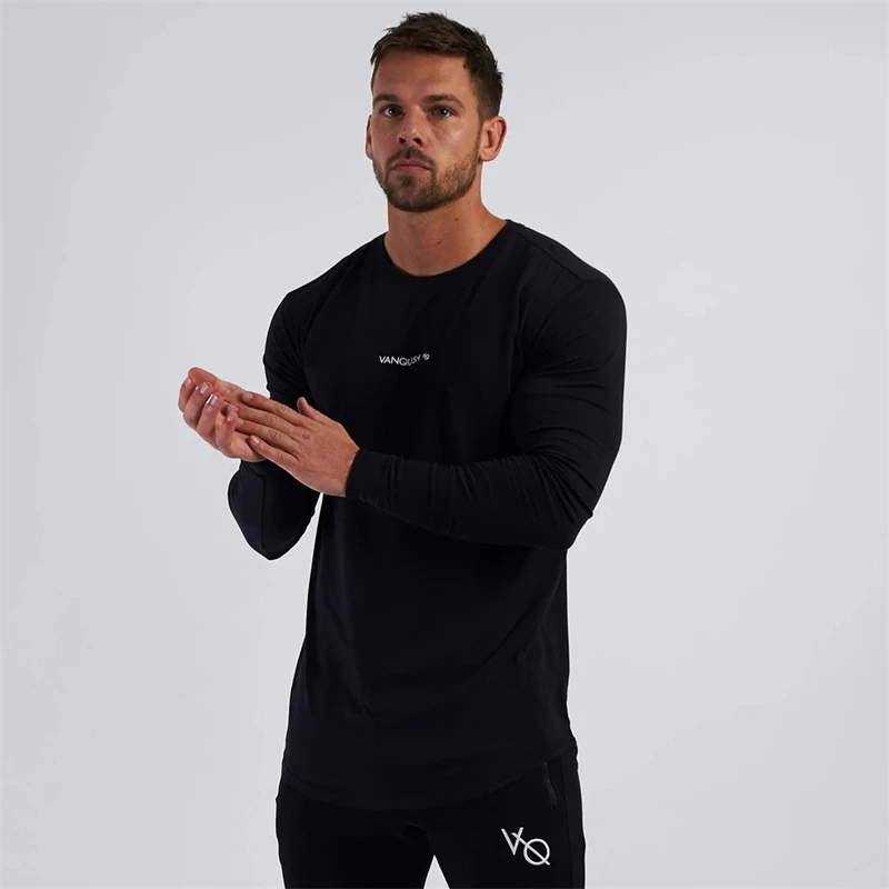 Jogger-Camiseta de manga larga para hombre, camiseta ajustada para deportes al aire libre, fitness, cuello redondo, Primavera
Jogger-Camiseta de manga larga para hombre, camiseta ajustada para deportes al aire libre, fitness, cuello redondo, Primavera