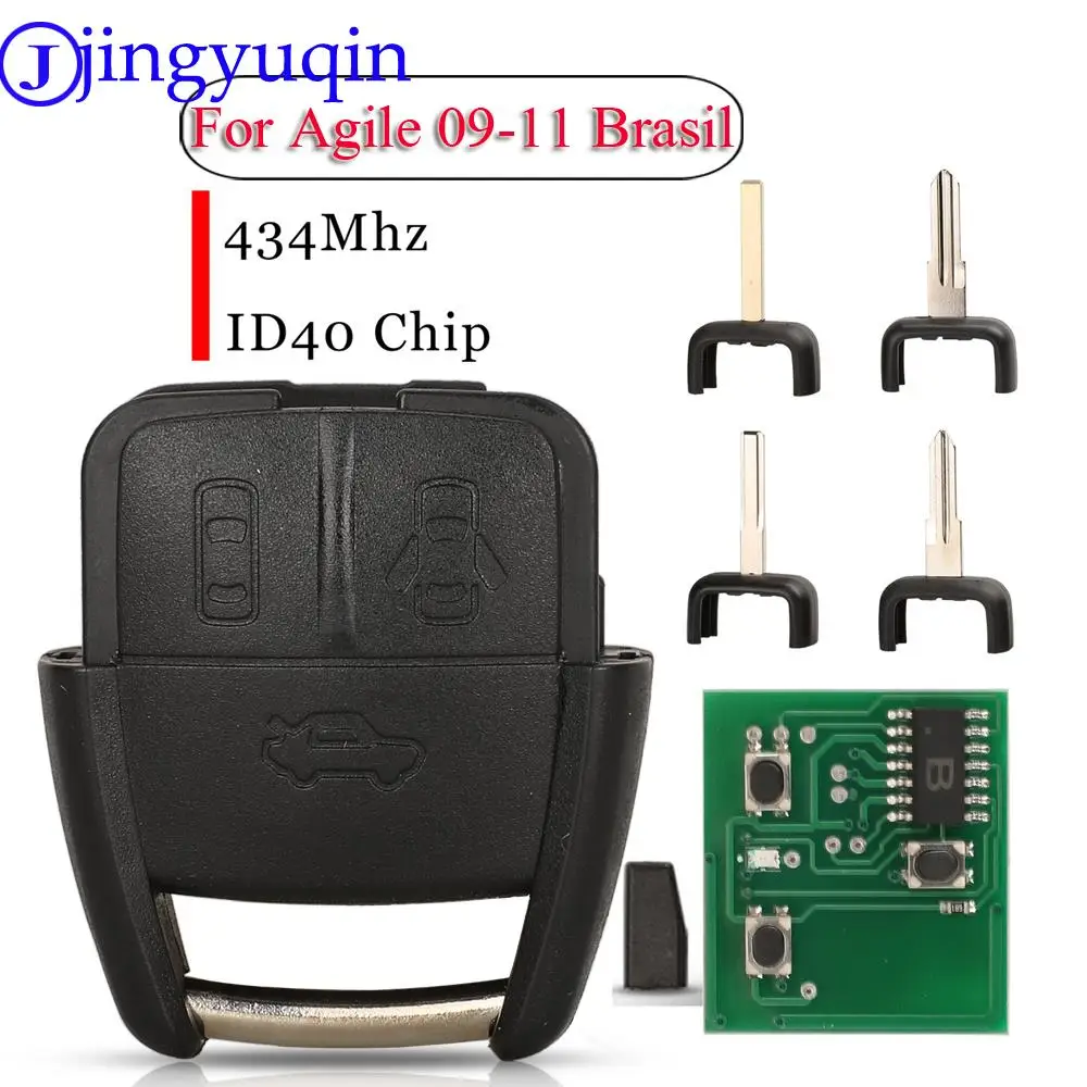 jingyuqin 3 Buttons Car Remote Key Fob 434Mhz ID40 Chip For Chevrolet Opel Agile 09-11 Fit Brasil
jingyuqin 3 Buttons Car Remote Key Fob 434Mhz ID40 Chip For Chevrolet Opel Agile 09-11 Fit Brasil