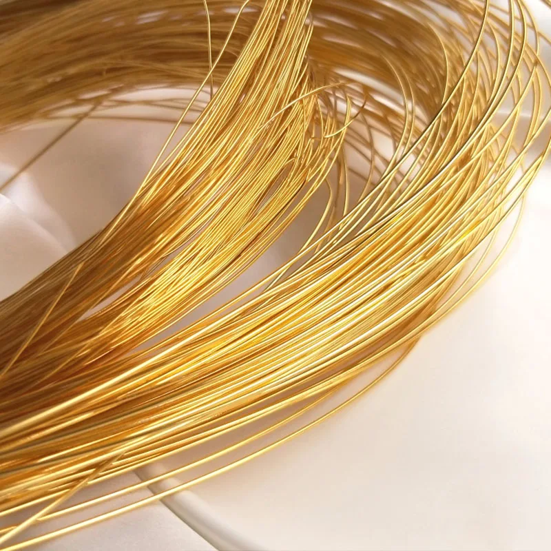 

1-50M Gold Copper Wire for Bracelet Necklace DIY Colorfast Beading Wire Jewelry Cord String for Craft Making Supplies