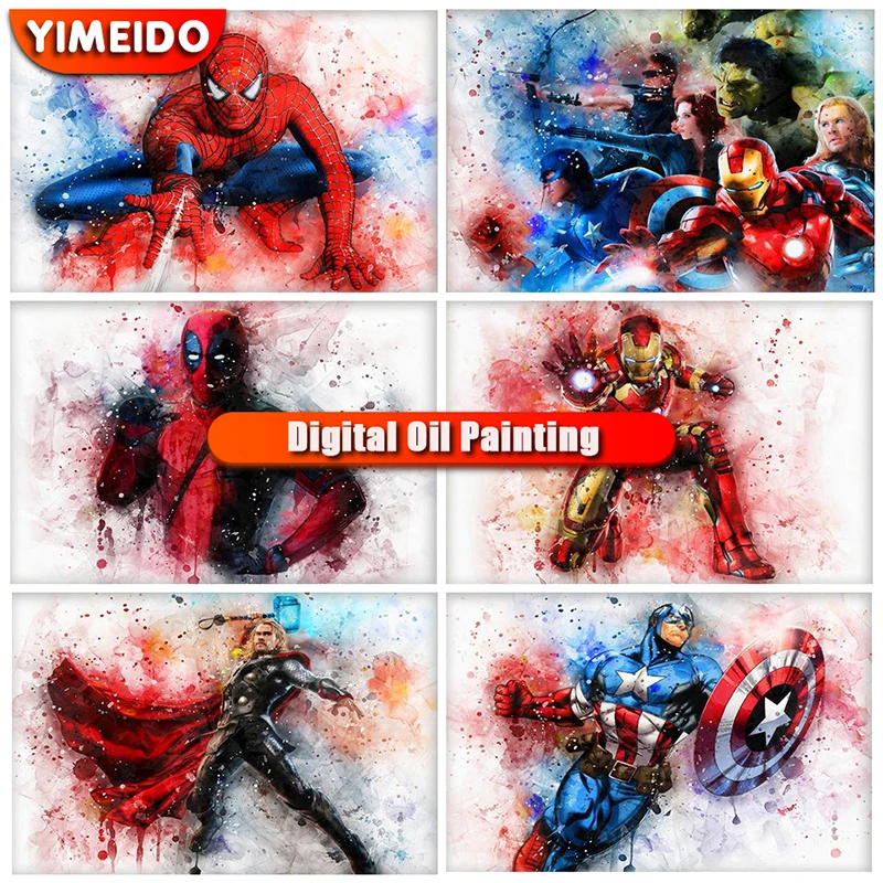 Disney DIY Oil Cartoon Painting By Numbers Marvel Avengers SpiderMan HandPainted Kits on Canvas Pictures By Numbers Portrait
Disney DIY Oil Cartoon Painting By Numbers Marvel Avengers SpiderMan HandPainted Kits on Canvas Pictures By Numbers Portrait